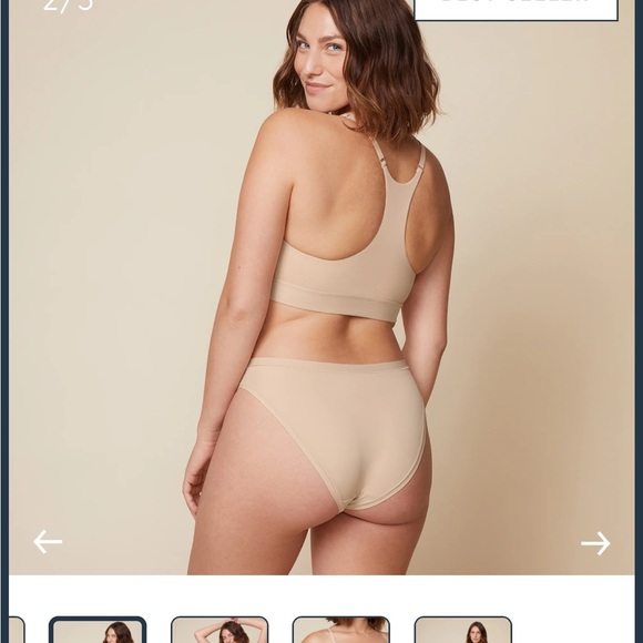 Harper Wilde Bliss Racerback Bralette Nude M - Picture 2 of 3